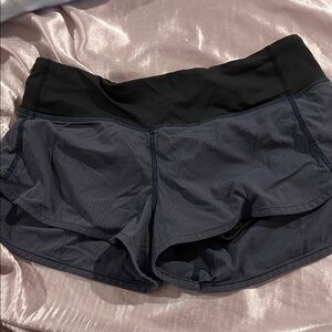 lululemon speed up Women's Black and Gray Shorts